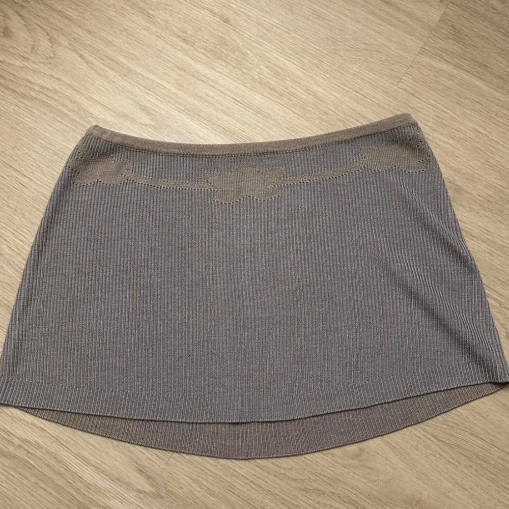 Tank Air Lotus Cashmere Mini Skirt silver mink